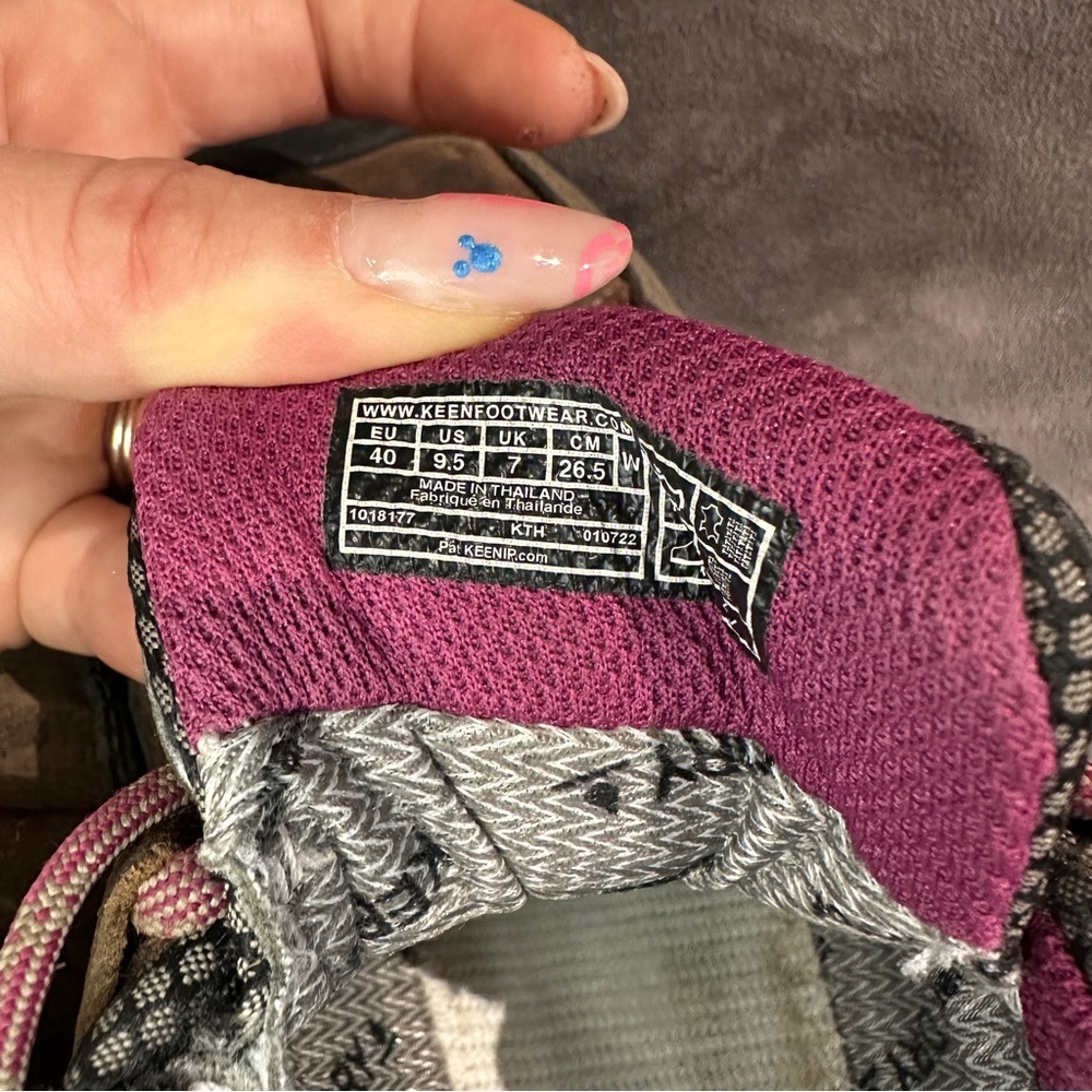 KEEN Targhee III Low Waterproof Hiking Shoes Brown Plum Gorpcore W 9.5 - Picture 8 of 12